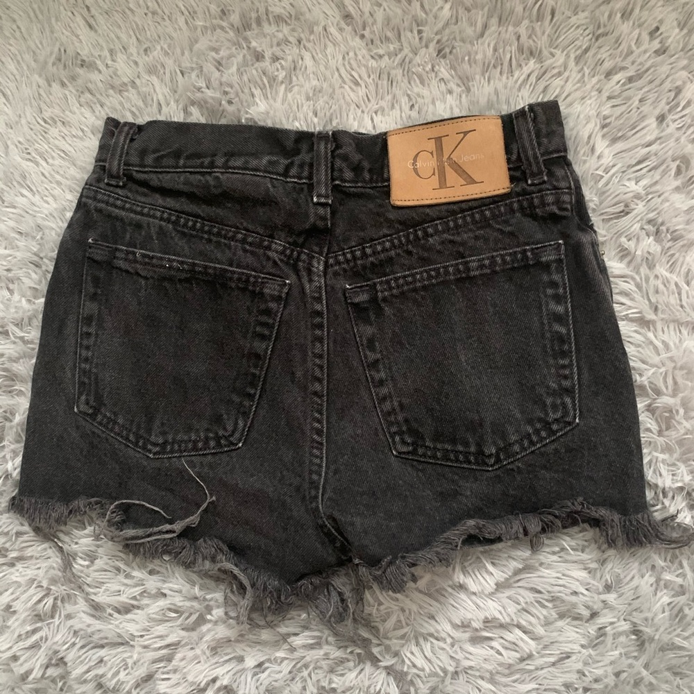 CALVIN KLEIN Black Denim Shorts